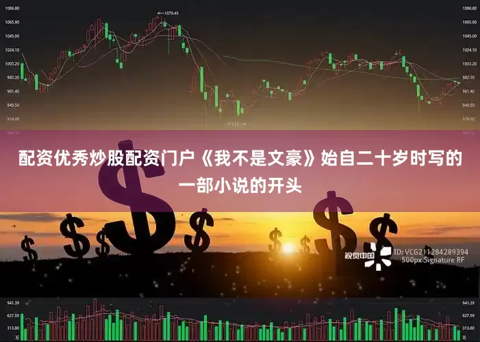 配资优秀炒股配资门户《我不是文豪》始自二十岁时写的一部小说的开头